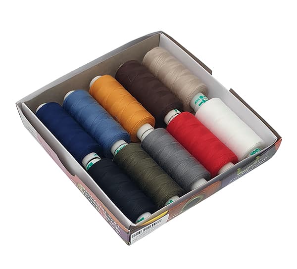 Набор ниток Dor Tak №40/2 10 катушек по 365м (практичных цветов)